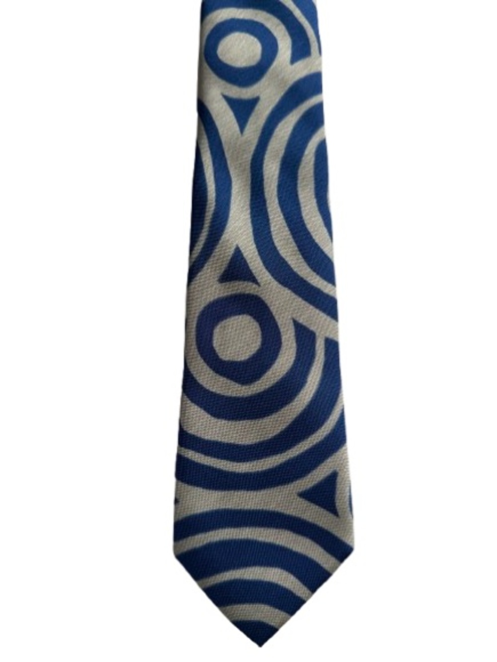 Jonathan Adler Blue 100% Silk Tie Abstract Geometric Mid Century Modern